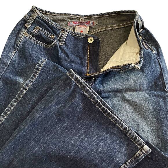 Silver Jeans Denim Wide Leg Boot Cut Womens 31 x 29 Darker Blue Mid Rise - Picture 5 of 11